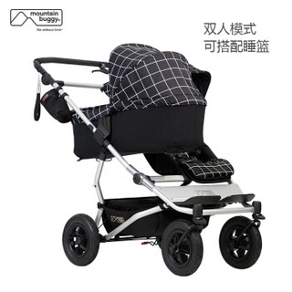 mountain buggy duet 可折叠高景观双胞胎推车 时尚格子