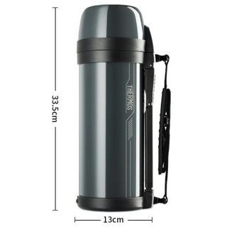 THERMOS 膳魔师 FDH-1705 高真空不锈钢保温瓶保温壶 灰色2L