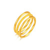 LONGCHUANSHIMEIYU 龙传世美钰 黄金戒指3D精品简约时尚男整圈三生三世情侣对戒女士多环戒子 3.2克12号圈