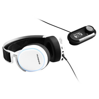 Steelseries 赛睿 Arctis 寒冰 Pro+GameDAC 有线耳机 降噪耳机耳麦 高保真解码 游戏耳机头戴式 白色