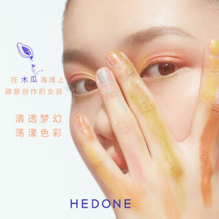 HEDONE＃FASHION SNOBS 木瓜罂红玫瑰眼影盘 假日狂想高光修容闪粉亮片珠哑光眼影女学生 宿醉罂红