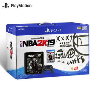 SONY 索尼 PlayStation 4 Slim+《NBA 2K19》限量珍藏版 游戏机套装 500GB 黑色