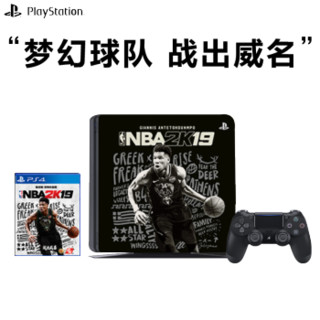 SONY 索尼 PlayStation 4 Slim+《NBA 2K19》限量珍藏版 游戏机套装 500GB 黑色