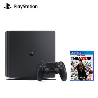 SONY 索尼 PlayStation 4 Slim+《NBA 2K19》限量珍藏版 游戏机套装 500GB 黑色