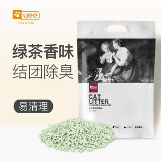 意牌 绿茶原味豆腐猫砂两包装 白色 5kg