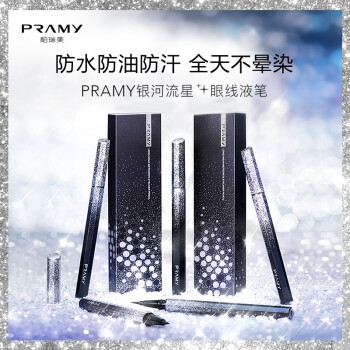 PRAMY 柏瑞美 眼线笔不晕染防水防汗持久不脱色眼线液笔极细 3#弹性刷头（棕色）