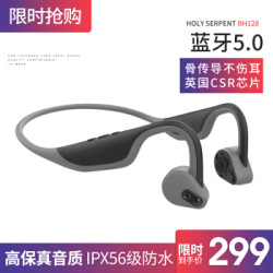 蛇圣 骨传导耳机蓝牙耳机5.0 运动无线耳机跑步 黑IPX6级防水