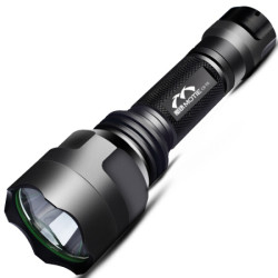 魔铁 LED强光手电筒 迷你充电防水防身远射 户外家用骑行应急LED自行车灯C8-T6 标配版