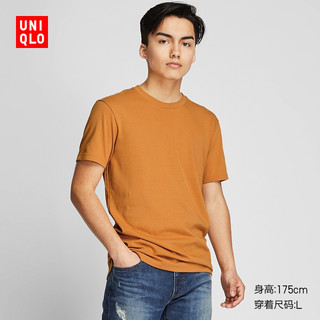 UNIQLO 优衣库 418695 男士袋装圆领T恤 深褐色 165