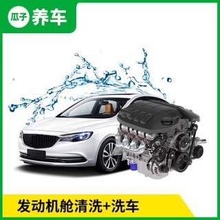 瓜子养车 洗车+发动机舱清洗服务套餐 含材料及工时费