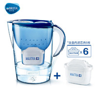 BRITA/碧然德 厨房净水器过滤芯自来水家用净水壶海洋|金典系列3.5L蓝 滤芯5枚（16:00秒杀价249元包邮）