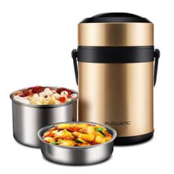 富光 WFZ5002-2000 不锈钢保温饭盒 2L *2件
