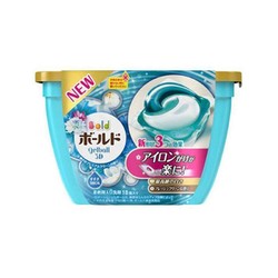 (包邮)P&G/宝洁 日本原装 碧浪3D洗衣凝珠洗衣液球 18粒 蓝色百合花香型