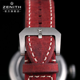 ZENITH 真力时 飞行员系列 11.1941.679/94.C814  女士自动机械手表 40mm 红色 红色 皮革/橡胶