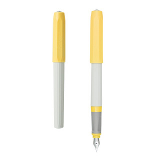 德国进口Kaweco钢笔撞色系列网红树脂笔杆墨水笔签名 黄白灰色 F尖+凑单品