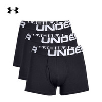 Under Armour 安德玛官方 UA男子Boxerjock3英寸内裤—3条装-1327424 黑色001 XL