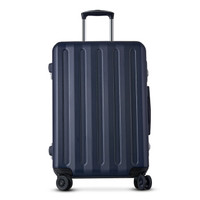 愛可樂 ECHOLAC  铝框拉杆箱 防刮双TSA密码锁行李箱 双排8轮旅行箱PCT008E深蓝色24英寸