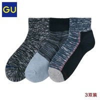 GU 极优 314070 男士袜子 3双装
