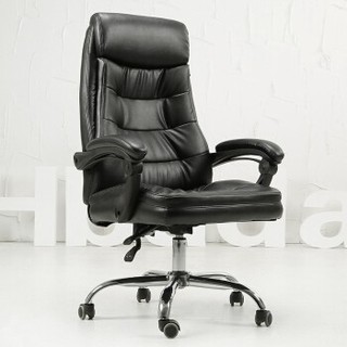 HBADA 黑白调 HDNY066 电脑椅 皮质 黑色