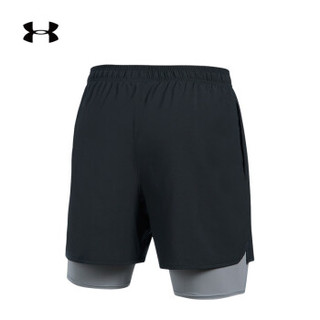 Under Armour 安德玛官方 UA男子Qlifier 2合1运动短裤 -1289625 黑色001 XL