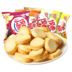米多奇 烤馍丁 散装馍片丁 (500g*2件,五种口味任选)+(两斤京屋果子500g*2) *4件