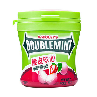 DOUBLEMINT 绿箭 脆皮软心薄荷糖 草莓薄荷味 瓶装80g