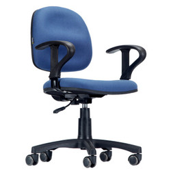 逍遥座 办公椅 电脑人体工学培训椅 职员椅会议网椅家用升降转椅 经典蓝 麻布