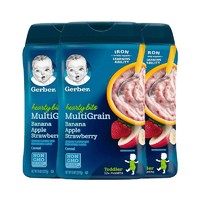 Gerber 嘉宝香蕉苹果草莓混合谷物米粉 四段12个月以上 227g *3件