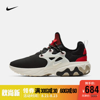 耐克 NIKE REACT PRESTO 男子运动鞋 AV2605 AV2605-002 42.5  黑/大学红/幻影灰白