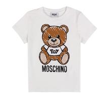 MOSCHINO  莫斯奇诺 奢侈品童装男女款棉质短袖T恤小熊圆领半袖HPM01I LBA00 10063