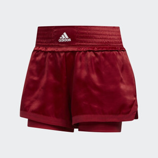 adidas 阿迪达斯 2IN1 BOX SHORT DZ6109 女子训练短裤 (红色、M)