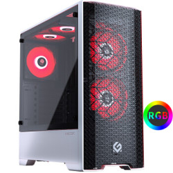 追风者(PHANTEKS) MG(MetallicGear) 520 Air 白色 钢化玻璃RGB电脑机箱(配2个RGB风扇/支持280水冷/长显卡)