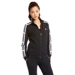 adidas 阿迪达斯女子黑色训练跑步夹克AZ4876