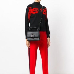 3.1 Phillip Lim Alix Mini系列 女士真皮光面银色金属扣手提单肩斜跨包