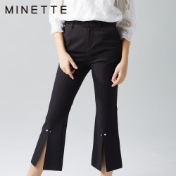 MINETTE2019新款夏季女装气质喇叭裤小西裤职业装裤子30218273213
