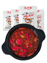 孙师傅 正宗麻辣川味火锅底料 一人份90g*4袋