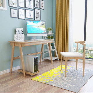 梦尚佳 白蜡木桌椅 原木色 1.2米书桌（不含椅）