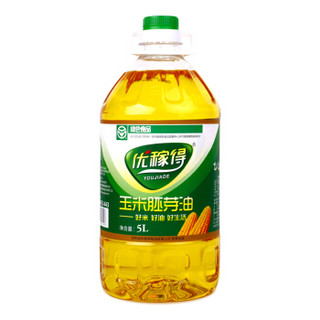 优稼得 玉米油 物理压榨食用油 非转基因  玉米胚芽油5L *2件