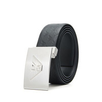 阿玛尼EMPORIO ARMANI 男士牛剖层移膜革腰带皮带 Y4S098-YKL2E-19S BLACK-88001 U  黑色