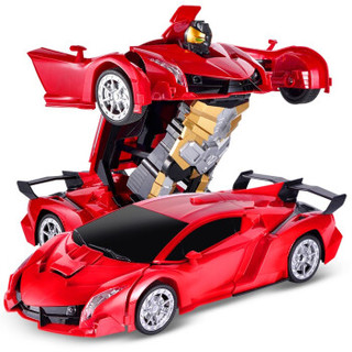 儿童玩具遥控汽车感应变形车遥控车玩具兰博基尼玩具男孩礼物模型玩具1:12 37cm充电版【火焰蓝】