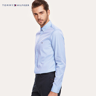 TOMMY HILFIGER 汤米·希尔费格 MW0MW09672 春季商务长袖衬衫 (蓝色、M)