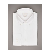 Massimo Dutti 00153353250 素色衬衫男士长袖正装商务衬衣 (白色)