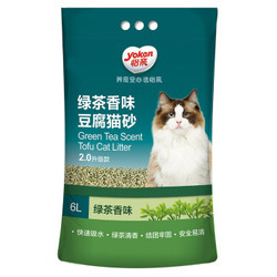 怡亲  除臭绿茶猫砂豆腐砂  (6L)  约2.5kg *4件