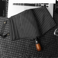 Neyankex 10骨三折全自动雨伞 (黑色竖条纹)