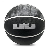 NIKE 耐克 篮球室内外7号标准比赛街头水泥地耐克詹姆斯橡胶篮球 詹姆斯黑色橡胶球  N0002784951  7号  NKI1202807 (黑色、7号)