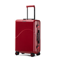 新秀丽旗下 卡米龙拉杆箱行李箱男旅行箱女密码箱登机箱简约纯色流线设计框架箱TB6杰斯特红色20英寸