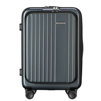 联想(thinkplus)旅行箱拉杆箱 男女万向轮登机箱行李箱20英寸 亮墨色