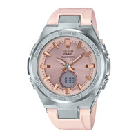 CASIO 卡西欧 G-MS系列 MSG-S200-4A 女士石英手表 38.4mm 粉色 粉色 树脂