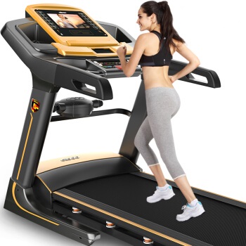 elboo 益步 跑步机 家用静音折叠健身房专用电动健身器材智能彩屏 金钻版15.6寸彩屏黑金      V6