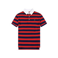 拉夫劳伦RALPH LAUREN 拉尔夫·劳伦 男童POLO衫 红色深蓝条纹 L码